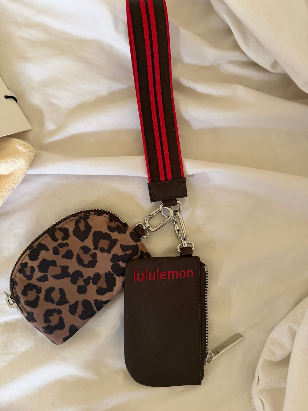 lululemon Dual Pouch Wristlet True Leopard Multi